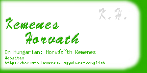kemenes horvath business card